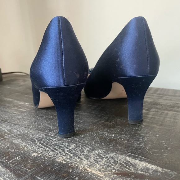 Satin Royal Blue Dress Shoes , Size 8 - Picture 4 of 12